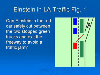 Einstein in LA traffic