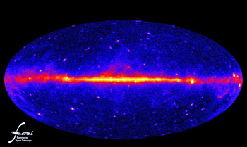 Fermi Gamma Ray Space Telescope, Whole sky as seen in gamma rays
